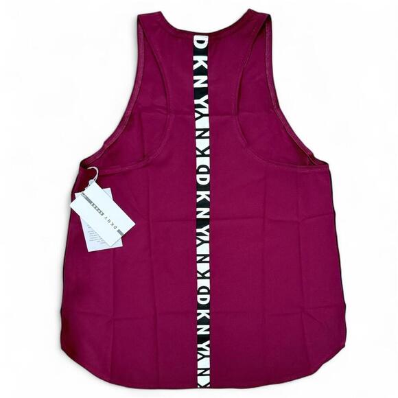 Dkny Tops - DKNY Womens Racerback Logo Back Tank Top Size M